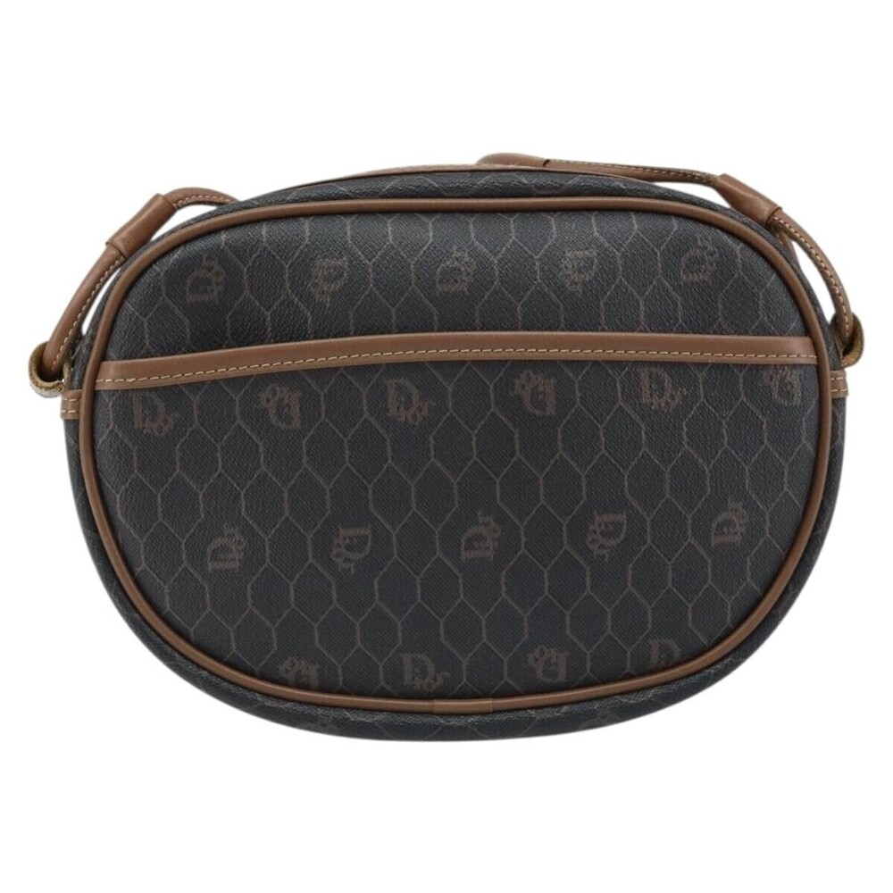 Christian Dior Vintage Honeycomb Canvas and Leather